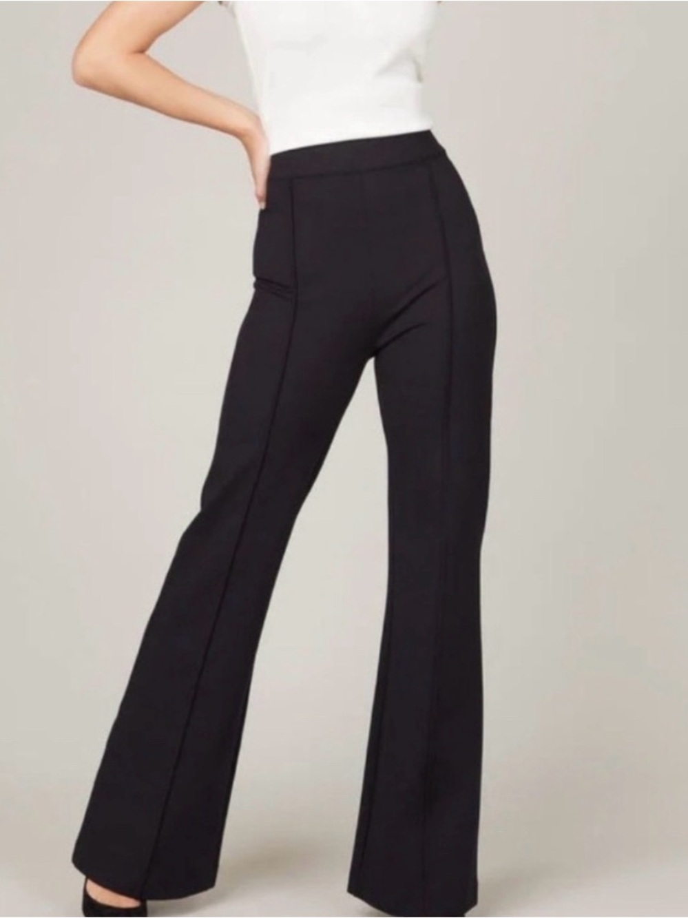 SPANX Black High-Rise Flared Pants